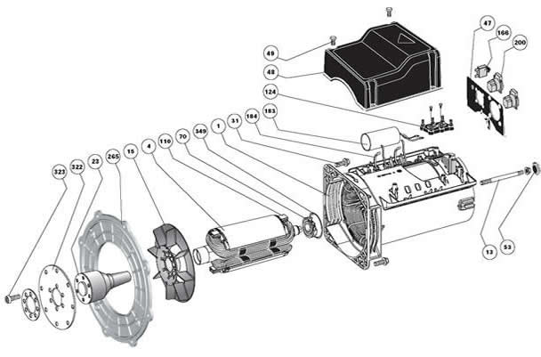 LSA 36 2-х полюсный однофазный - одноопорное исполнение с диском LSA 36 2-х полюсный однофазный - одноопорное исполнение с диском