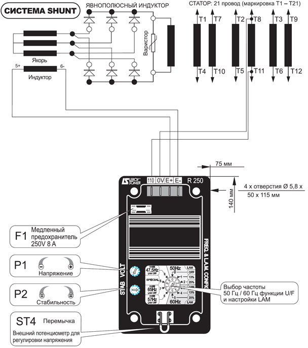 shunt AVR250