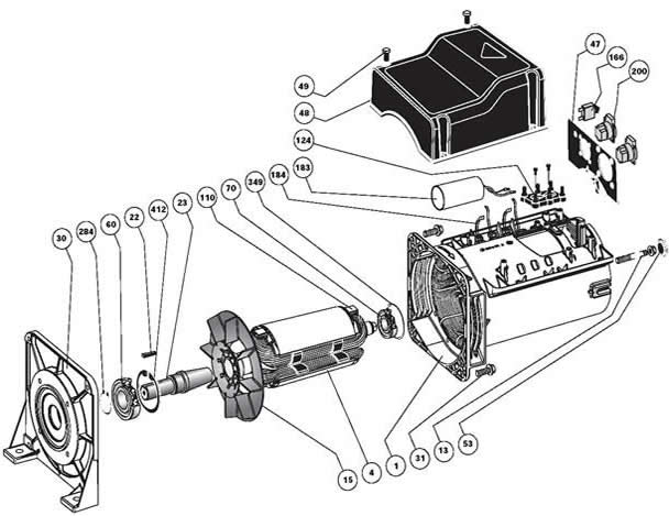 LSA 36 2-х полюсный однофазный - двухопорное LSA 36 2-х полюсный однофазный - двухопорное